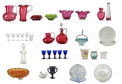 Lot 227 - A collection of Victorian and later glassware.