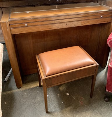 Lot 3054 - An Art Deco Eavestaff walnut 'Minipiano', with...