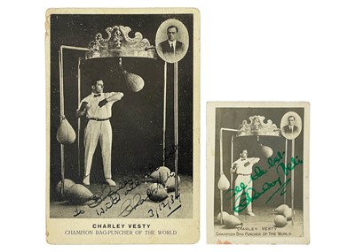 Lot 110 - (Boxing) Charley Vestrey. Champion Bag Puncher of the World