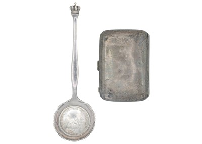 Lot 34 - A Danish sterling silver Royal Commemorative coin set spoon by Dansk Guldindustri.