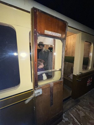 Lot 1376 - Pair of BR Train Carriage Doors & Mock-up Carriage.