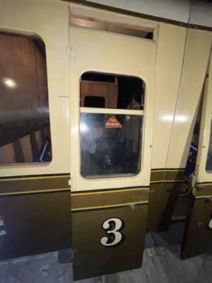 Lot 1376 - Pair of BR Train Carriage Doors & Mock-up Carriage.