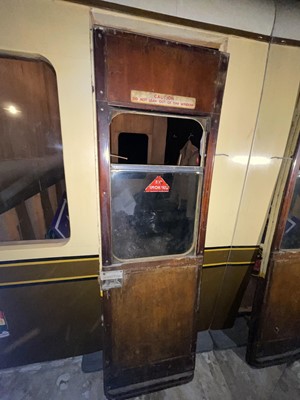 Lot 1376 - Pair of BR Train Carriage Doors & Mock-up Carriage.