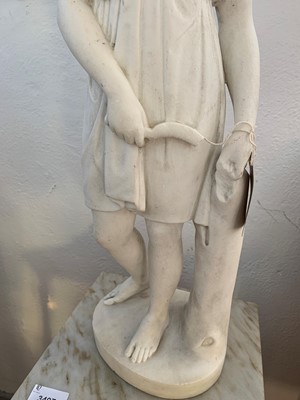 Lot 169 - A 19th century carved marble figure of a...