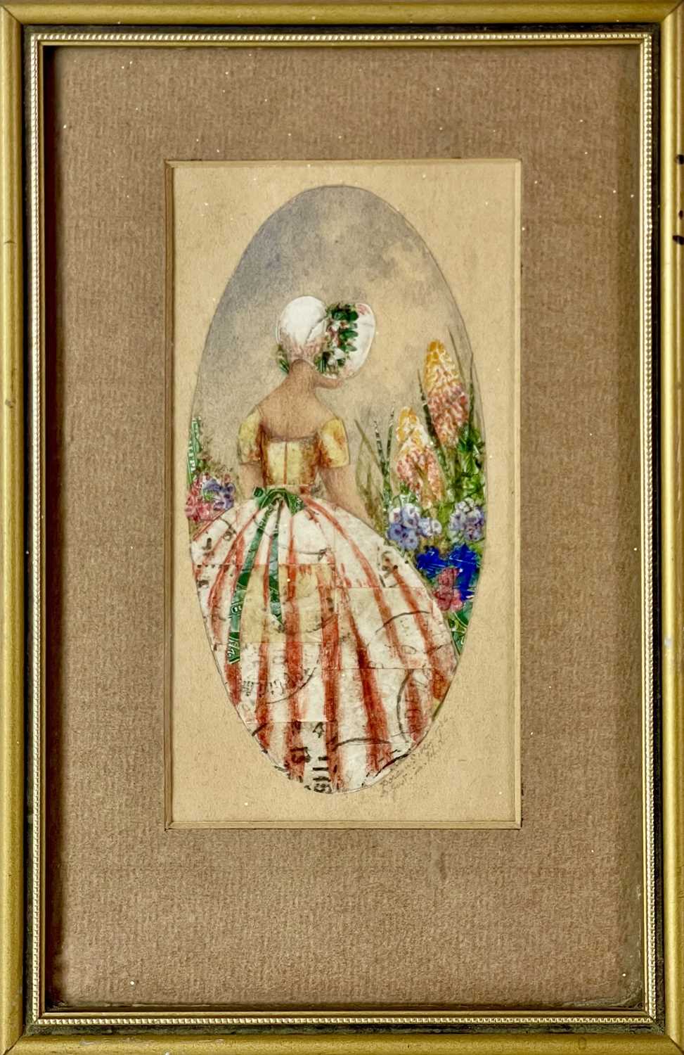Lot 97 - A postage-stamp mixed media collage