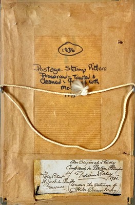 Lot 97 - A postage-stamp mixed media collage