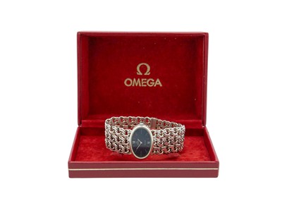 Lot 1035 - OMEGA - A De Ville Jeux d'Argent manual wind bracelet wristwatch.