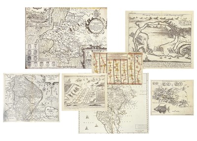 Lot 455 - A collection of 17th and 18th century copper engraved maps