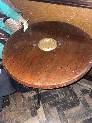 Lot 872 - Cast Iron Pub Table