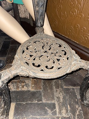 Lot 872 - Cast Iron Pub Table