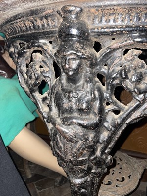 Lot 872 - Cast Iron Pub Table