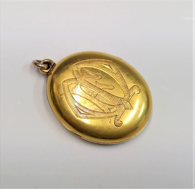 Lot 2529 - A Victorian high purity gold locket 5.8gm...