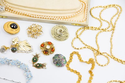 Lot 287 - A large selection of gold-tone costume jewellery.