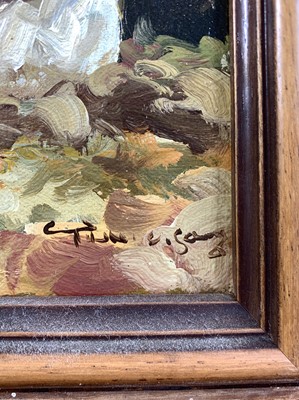 Lot 1246 - Arab Market Oil on canvas Indistinctly signed...