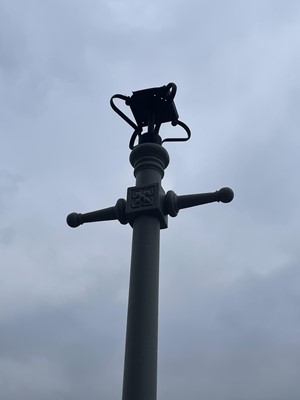 Lot 1386 - Cast Iron Lamp Post.