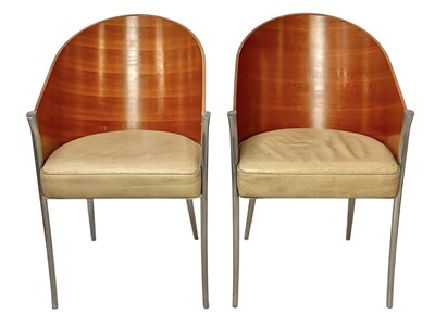 Lot 312 - A set of four Philippe Starck 'Costes' dining chairs.