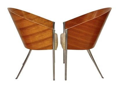 Lot 312 - A set of four Philippe Starck 'Costes' dining chairs.