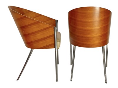 Lot 312 - A set of four Philippe Starck 'Costes' dining chairs.