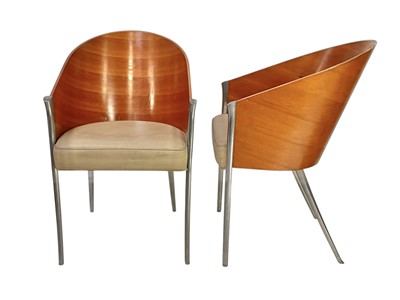 Lot 312 - A set of four Philippe Starck 'Costes' dining chairs.