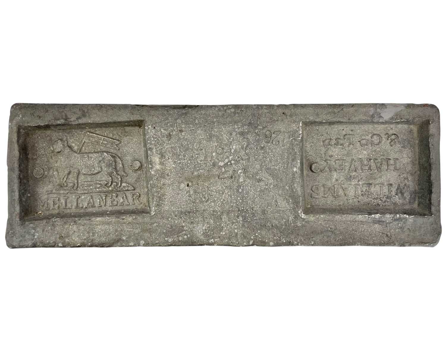 Lot 149 - A Williams Harvey & Co Ltd 32Lb Cornish tin ingot.
