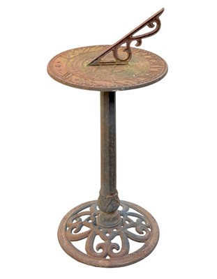 Lot 387 - A cast metal sundial.