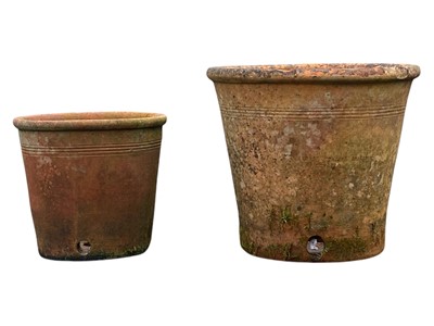 Lot 368 - Two terracotta pots.