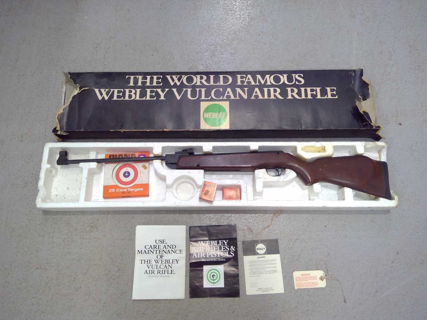 Lot 5 A Vintage Webley Vulcan Air Rifle Believed Lot 5 A Vintage Webley Vulcan Air Rifle Believed