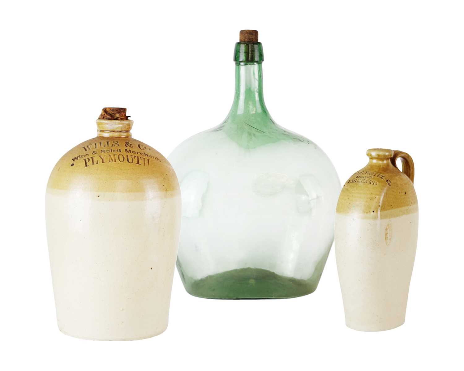 Lot 225 - Two stoneware flagons.