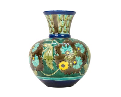 Lot 231 - An Art Nouveau Burmantofts pottery vase.