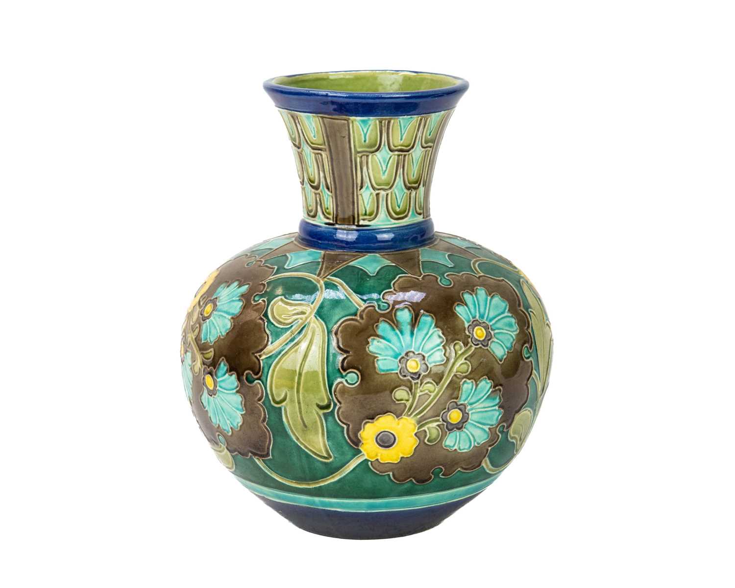 Lot 231 - An Art Nouveau Burmantofts pottery vase.