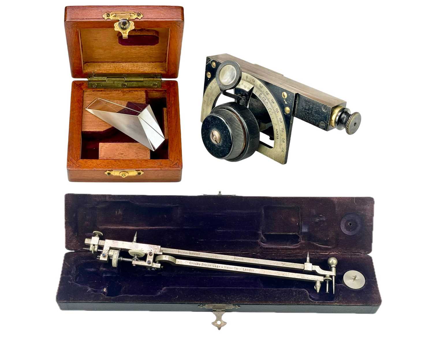 Lot 504 - A WWII military Abney type level clinometer.