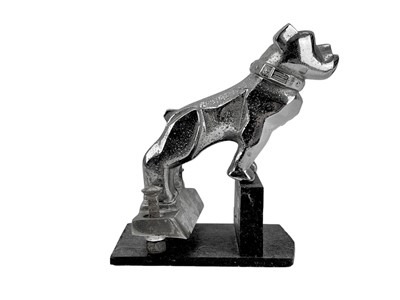 Lot 175 - A chrome plated cast metal Mack truck mascot.