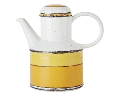 Lot 305 - Midwinter Stonehenge 'Sun' coffee pot and four dinner plates.
