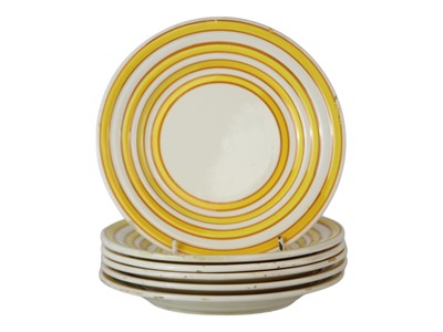 Lot 305 - Midwinter Stonehenge 'Sun' coffee pot and four dinner plates.