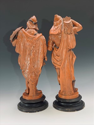 Lot 78 - Two 19th century German earthenware figures of...
