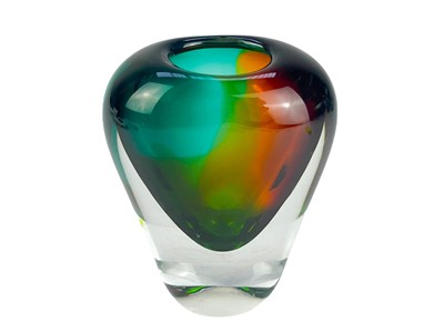 Lot 317 - A Murano Sommerso glass vase.