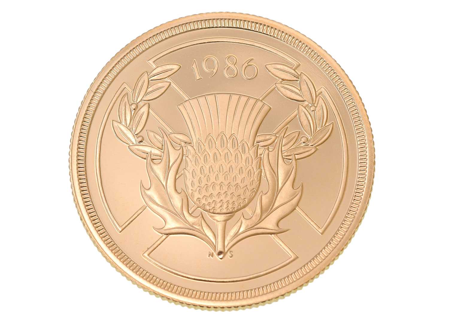 Lot 93 - A Royal Mint 22ct gold-proof 1986 two pounds £2 coin, with box and certificate.