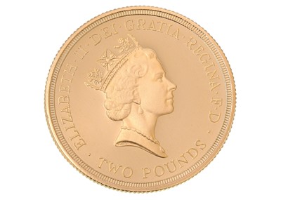 Lot 93 - A Royal Mint 22ct gold-proof 1986 two pounds £2 coin, with box and certificate.