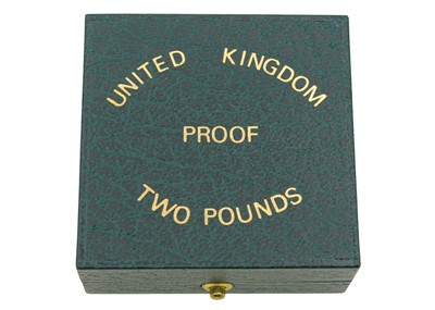 Lot 93 - A Royal Mint 22ct gold-proof 1986 two pounds £2 coin, with box and certificate.