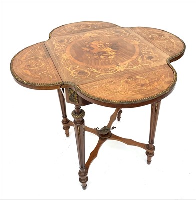 Lot 3471 - A French marquetry inlaid and gilt metal...