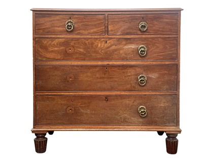 Lot 407 - A George IV mahogany chest.