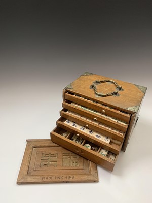 Lot 105 - A Chinese Mahjong set, early-mid 20th century,...