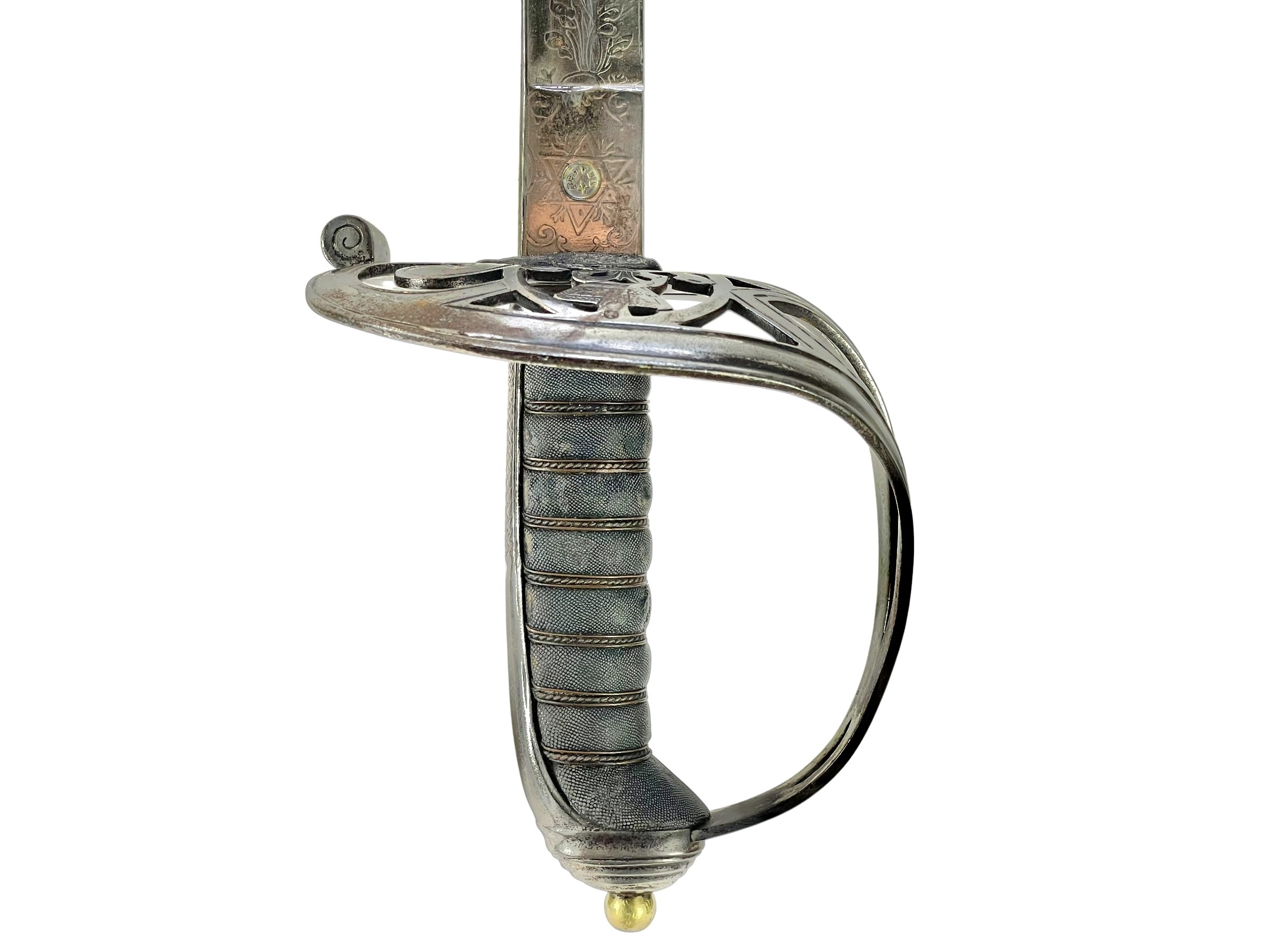 Lot 598 - A Victorian Volunteer rifles officer's sword.