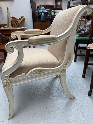 Lot 3489 - Georges Geffroy. A pair of cream painted...