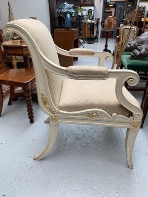 Lot 3489 - Georges Geffroy. A pair of cream painted...