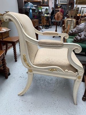Lot 3489 - Georges Geffroy. A pair of cream painted...