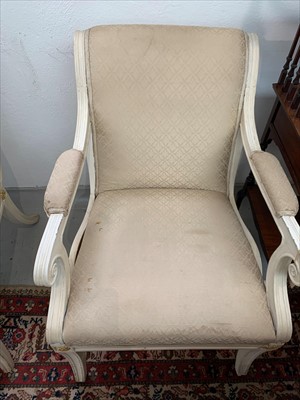 Lot 3489 - Georges Geffroy. A pair of cream painted...