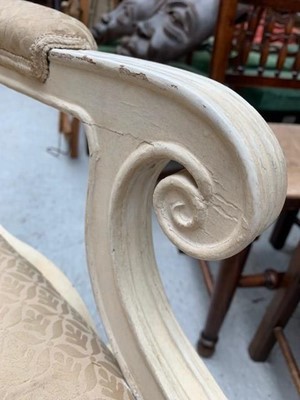 Lot 3489 - Georges Geffroy. A pair of cream painted...