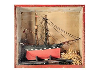 Lot 355 - A Naive folk art model of a twin mast sailing ship 'Annie'