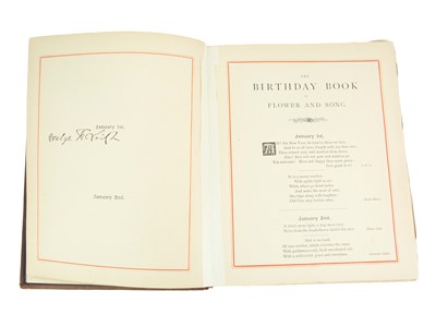 Lot 75 - An important Victorian 'Birthday Book'